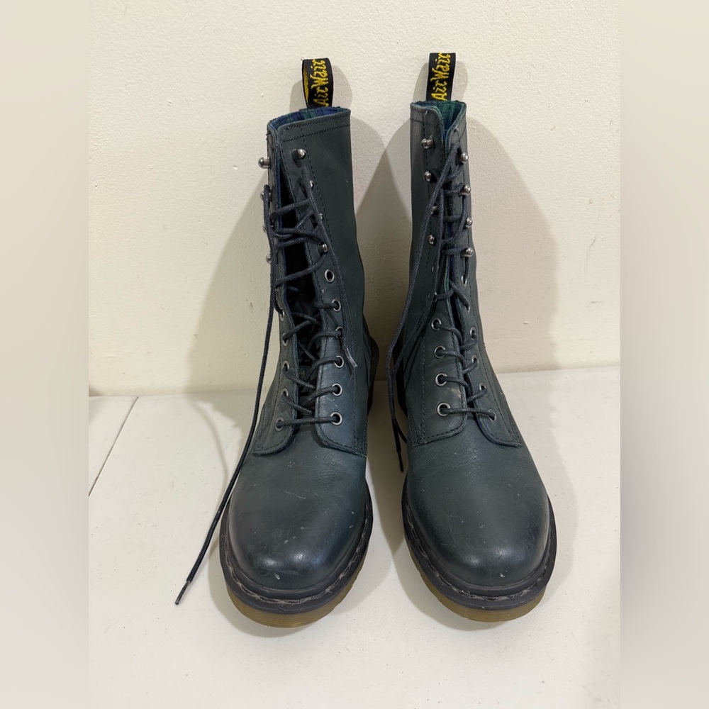 Dr. Martens Forest Green 8-Eye Lace-Up Combat Boots